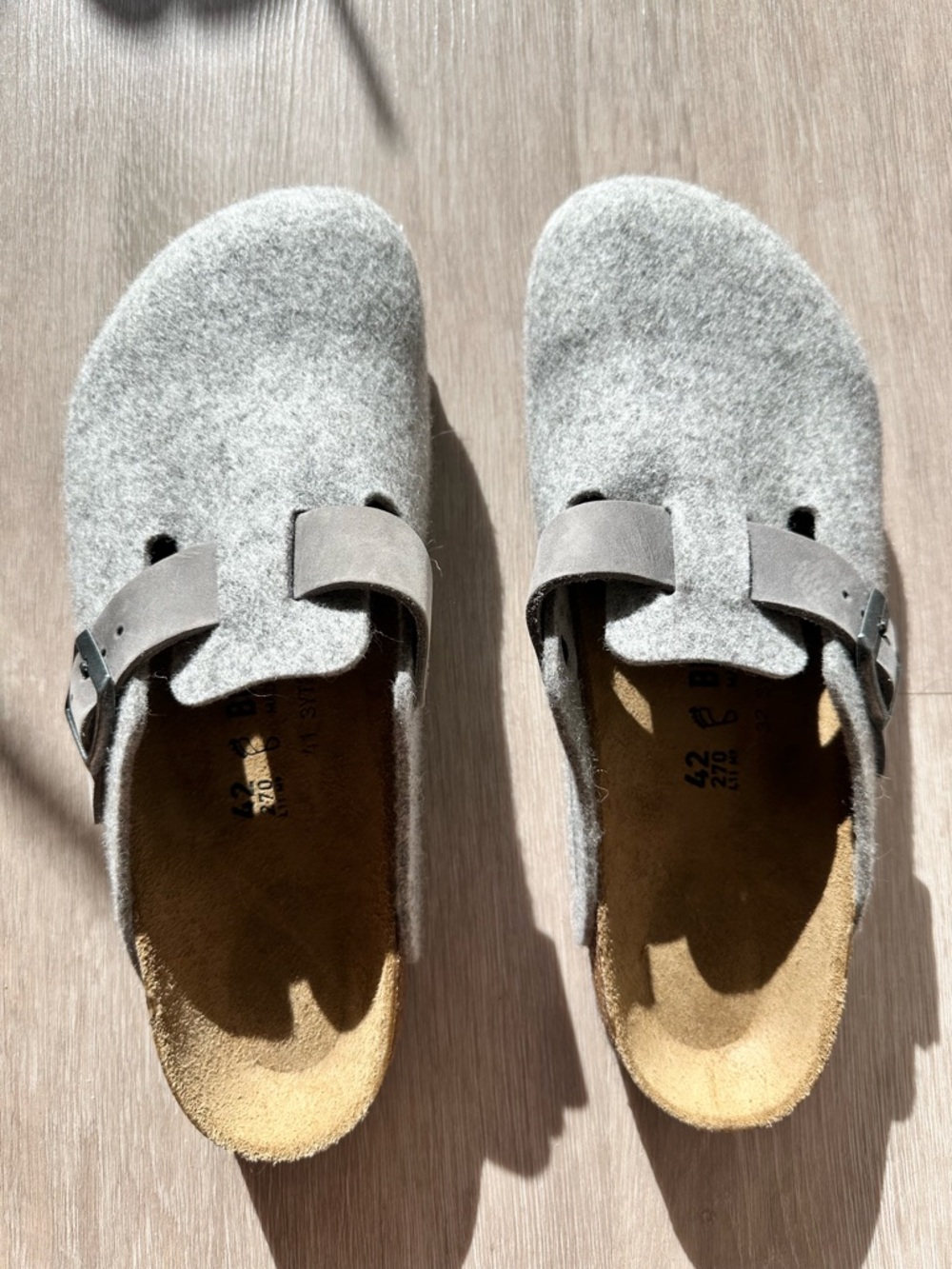 Birkenstock Boston natural leather - felt size 42